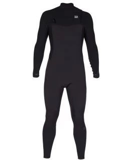 BILLABONG 4/3 REVOLUTION GRAPHENE COMP CHEST ZIP WETSUIT BLACK