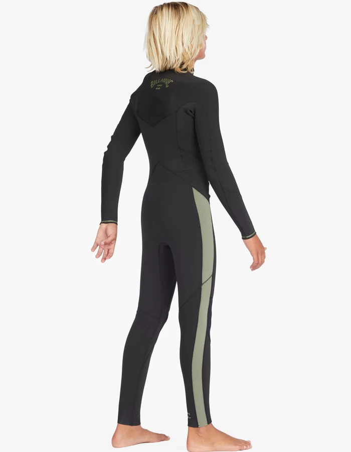 BILLABONG ABSOLUTE 4/3 MM CHEST ZIP BOYS 8-14 MILITARY - Image 3