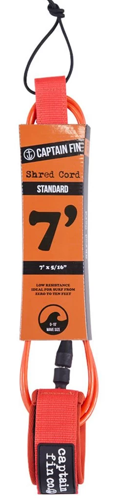 CAPTAIN FIN SHRED CORD 7' STANDARD ORANGE