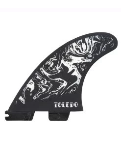 FCS II FILIPE TOLEDO TRI FIN SET BLACK WHITE