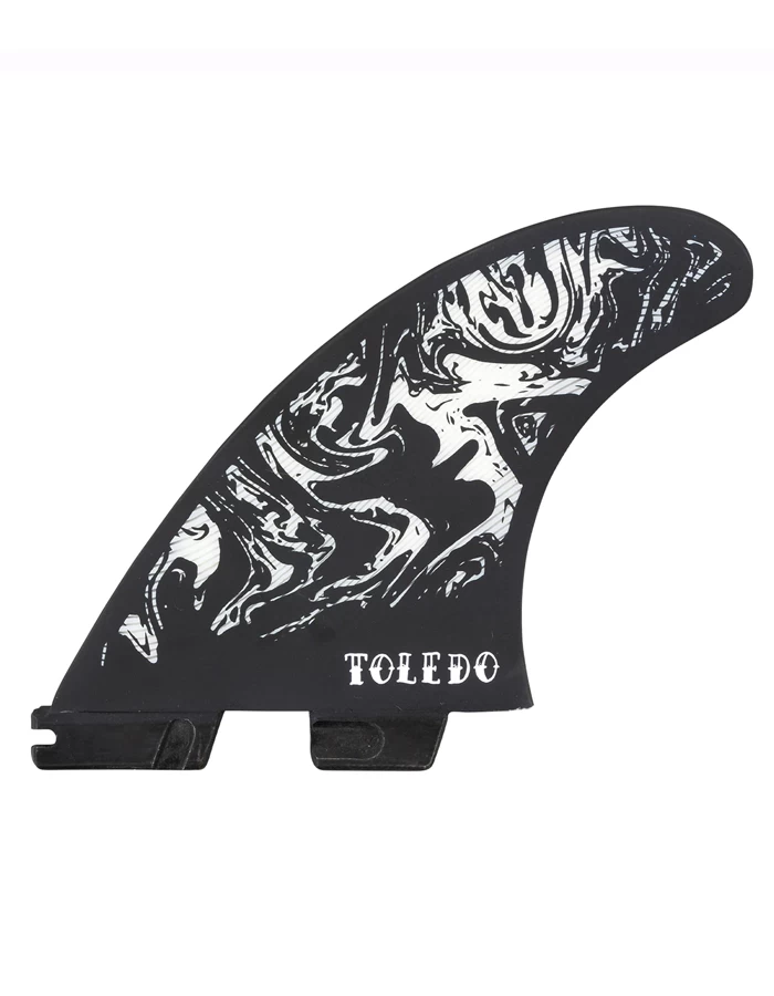 FCS II FILIPE TOLEDO TRI FIN SET BLACK WHITE