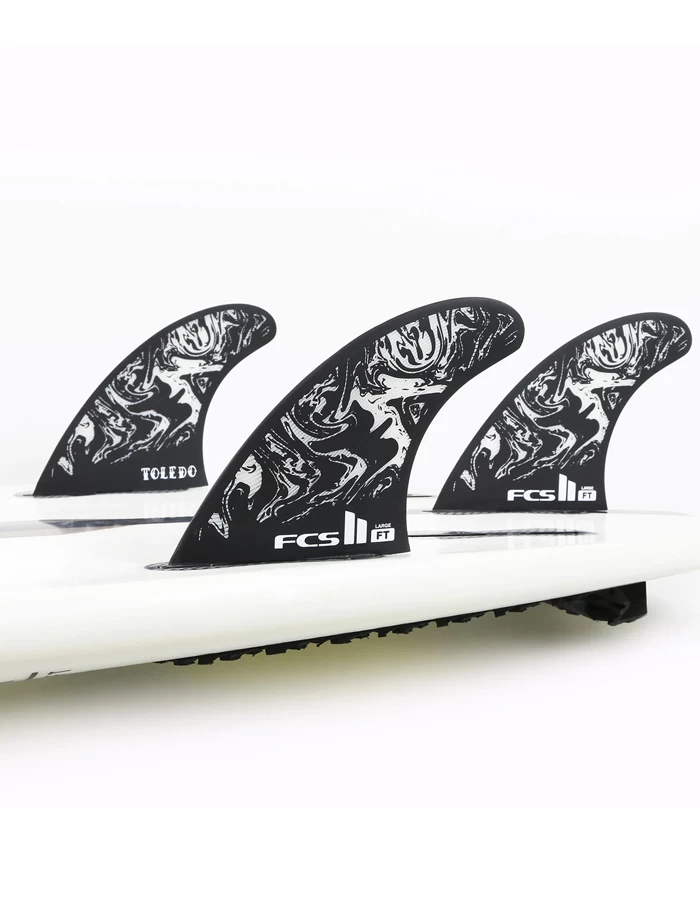FCS II FILIPE TOLEDO TRI FIN SET BLACK WHITE - Image 3