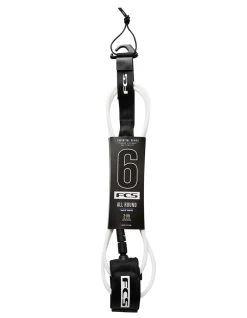 FCS ALL ROUND ESSENTIAL LEASH 6' BLACK