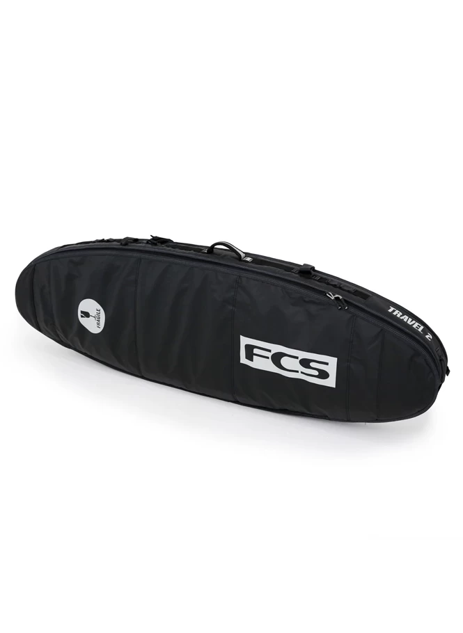 FCS TRAVEL 2 FUNBOARD 6'3" SURFBOARD COVER BLACK/GREY