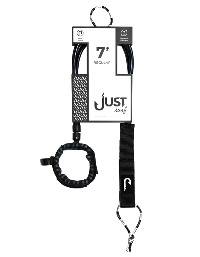 JUST LEASH REGULAR 7' BLACK REGULAR