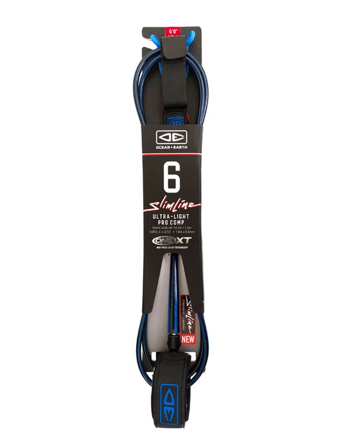 OCEAN & EARTH LEASH 6'0" SLIM LINE ULTRA LIGHT PRO COMP - Image 2