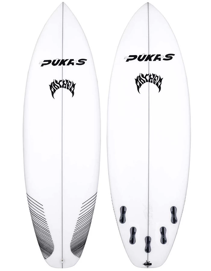 PUKAS MAYHEM LAZY LINK SQ 5 FINS CARBON TAIL PATCHES
