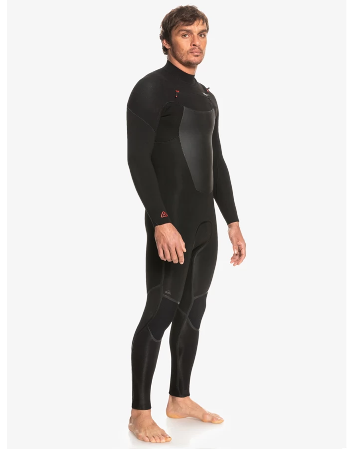 QUIKSILVER 4/3 MARATHON SESSION CHEST ZIP WETSUIT BLACK - Image 6