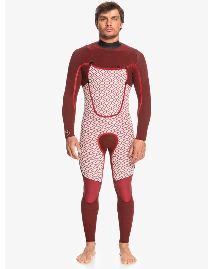 QUIKSILVER 4/3 MARATHON SESSION CHEST ZIP WETSUIT BLACK - Image 3