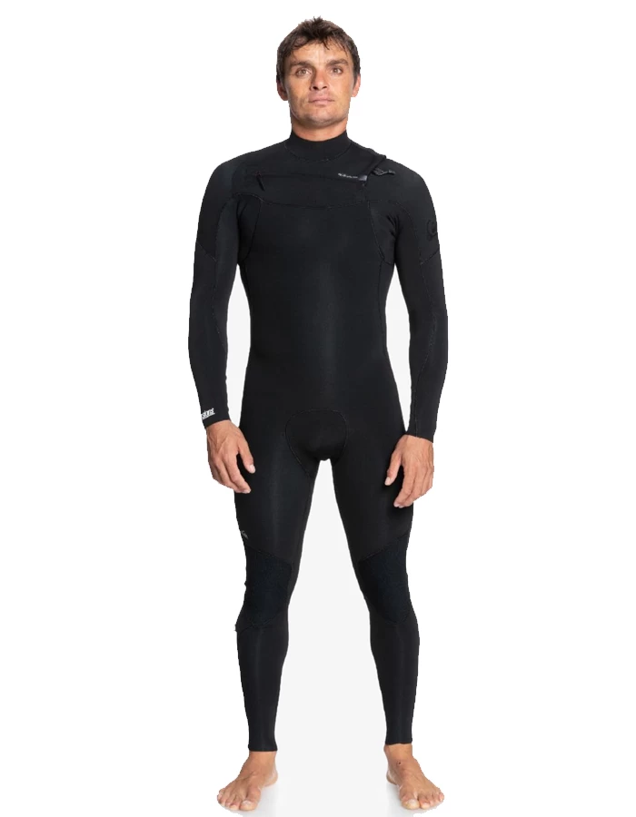 QUIKSILVER 4/3 EVERYDAY SESSIONS CHEST ZIP WETSUIT BLACK