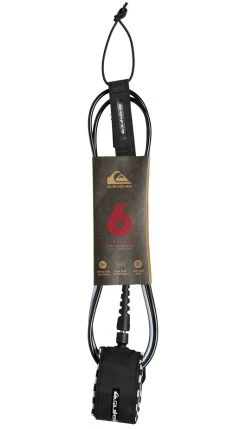 QUIKSILVER LEASH HIGHLINE COMP 6" BLACK
