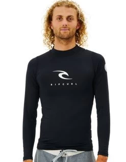 RIP CURL CORPS LONG SLEEVE UV TEE BLACK
