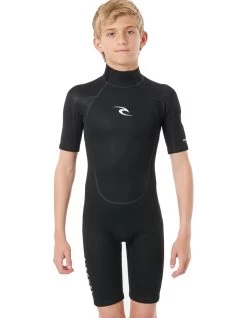 RIP CURL JUNIOR FREELITE 2MM SHORT SLEEVE SPRINGSUIT BACKZIP