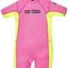 RIP CURL GROMS OMEGA BACK ZIP SPRINGSUIT PINK
