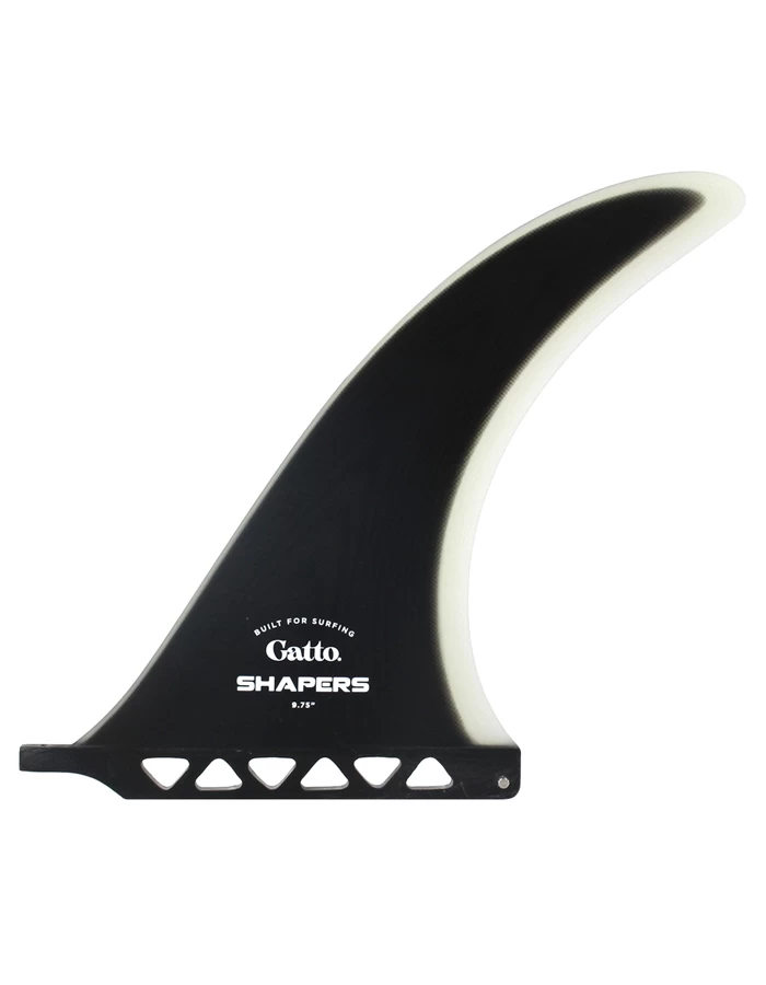 SHAPERS LONGBOARD GATTO BOX FIN 9.75" BLACK CLEAR