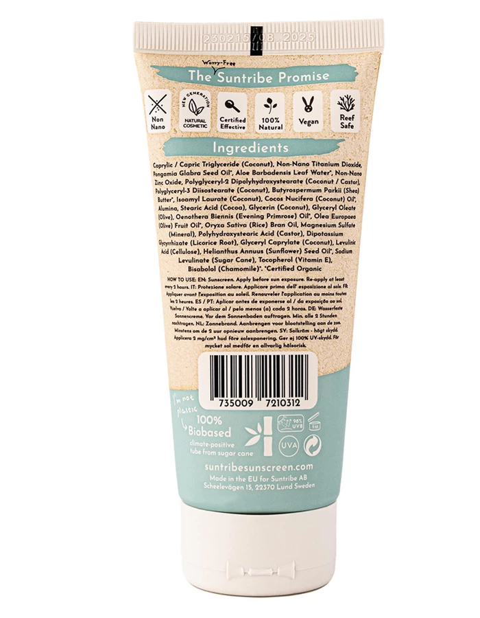 SUNTRIBE MINERAL BODY & FACE SUNSCREEN SPF50 100ML - Image 2