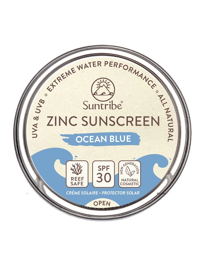 SUNTRIBE ALL NATURAL ZINC SUNSCREEN FACE & SPORT SPF30 | BLUE