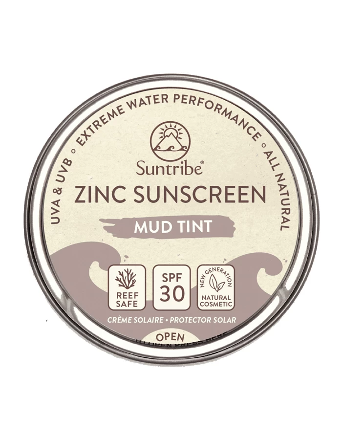 SUNTRIBE ALL NATURAL ZINC SUNSCREEN FACE & SPORT SPF30 | MUD TINT
