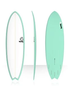 TORQ TET 6'6" FISH WHITE PINLINE SEAGREEN
