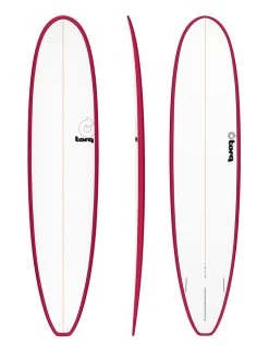 TORQ TET 9'1" LONGBOARD PINLINE COLOR RAIL RED