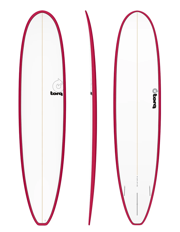 TORQ TET 9'1" LONGBOARD PINLINE COLOR RAIL RED
