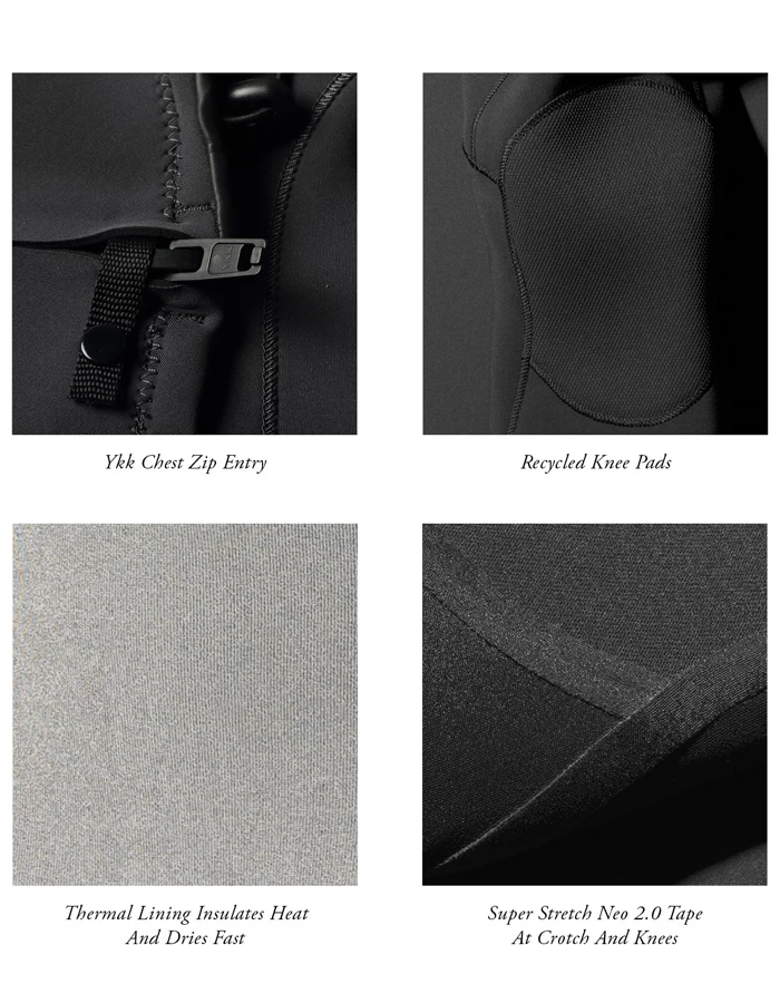 VISSLA 7 SEAS COMP 3/2 FULL SUIT CHEST ZIP - Image 4